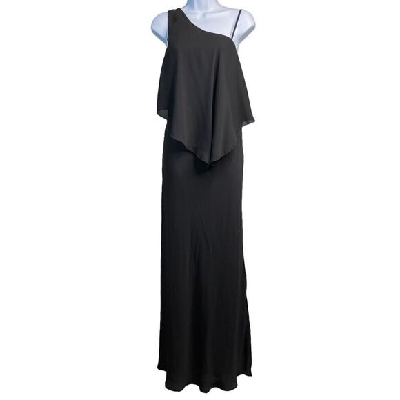 Elizabeth and James Black Maxi Dress Size 4 Draped‎ Witchy Core Red Carpet - Picture 1 of 7
